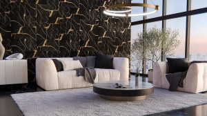 Set 4 buc. panouri decorative autoadezive, 11, 30x60cm negru
