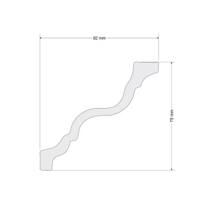 Bagheta de colt XPS 75 mm x 82 mm x 2m, LFP08