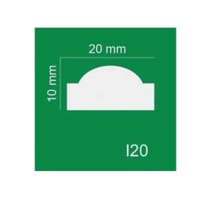 Bagheta dreapta XPS 10mm x 20mm x 2m, I20