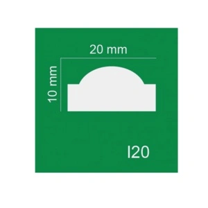 Bagheta dreapta XPS 10mm x 20mm x 2m, I20