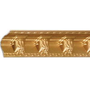 Set 4 Baghete decorative de colt M21Z, din polistiren, auriu, 8 x 6 x 200 cm