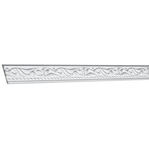 Set 4 Baghete decorative, dreapta, M10BS, din polistiren, alb/argintiu, 4,5 x 200 cm