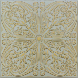 Tavan polistiren retro 76 argintiu/auriu, 50 x 50 cm , 2mp/pachet