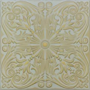 Tavan polistiren retro 76 argintiu/auriu, 50 x 50 cm , 2mp/pachet