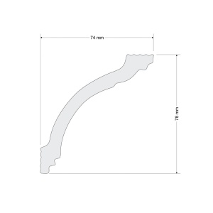 Bagheta de colt XPS 74 mm x 78 mm x 2m , LFP07