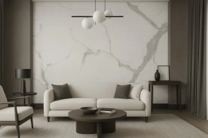 Panou Decorativ. SPC, Marmura Carrara, 2800 X 960 X 4 mm, 2,688 mp - Img 3