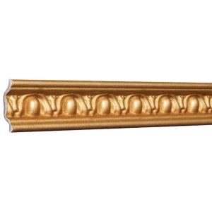Set 4 Baghete decorative de colt M12Z, din polistiren, auriu, 5 x 5 x 200 cm
