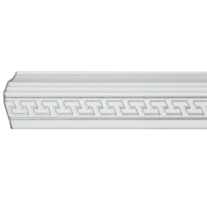 Set 4 Baghete decorative de colt M17BS, din polistiren, alb/argintiu, 8 x 6 x 200 cm