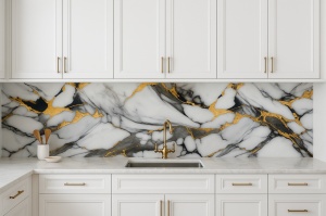 Set 4 buc. panouri decorative autoadezive, 12, 30x60cm auriu