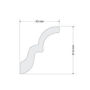 Bagheta de colt XPS 60 mm x 57 mm x 2m , LFP05