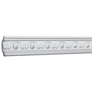 Set 4 Baghete decorative de colt M12BS, din polistiren, alb/argintiu, 5 x 5 x 200 cm