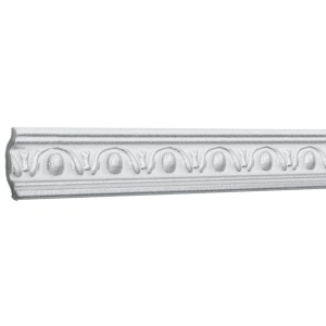 Set 4 Baghete decorative de colt M12BS, din polistiren, alb/argintiu, 5 x 5 x 200 cm