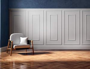 Set 4 panouri decorative, rama alba, 100 x 50 cm, 2 mp
