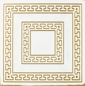 Tavan polistiren retro 23 alb/auriu, 50 x 50 cm , 2mp/pachet