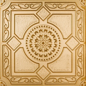 Tavan polistiren retro 32 gri/auriu, 50 x 50 cm , 2mp/pachet