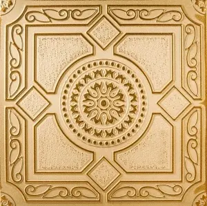 Tavan polistiren retro 32 gri/auriu, 50 x 50 cm , 2mp/pachet