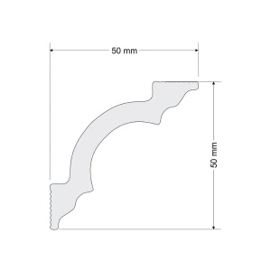 Bagheta de colt XPS 50 mm x 50 mm x 2m , LFP02