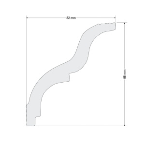 Bagheta de colt XPS 82 mm x 96 mm x 2m, LFP10