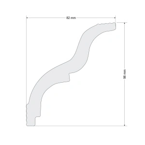 Bagheta de colt XPS 82 mm x 96 mm x 2m, LFP10