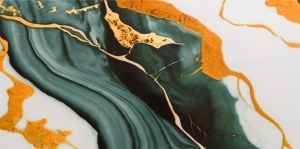 Set 4 buc. panouri decorative autoadezive, 09, 30x60cm verde