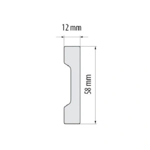 Set 4 piese rama decorativa taiate in unghi, polimer dur, DP2 58mm x 12 mm
