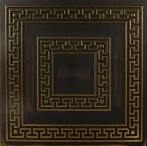 Tavan polistiren retro 23 negru/auriu, 50 x 50 cm , 2mp/pachet