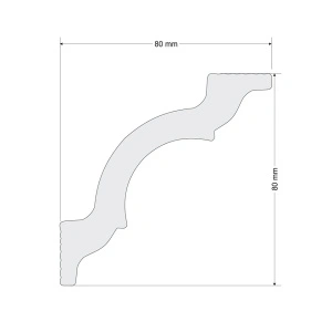 Bagheta de colt XPS 80 mm x 80 mm x 2m, LFP09