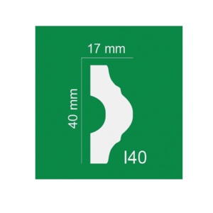 Bagheta dreapta XPS 17mm x 40mm x 2m, I40