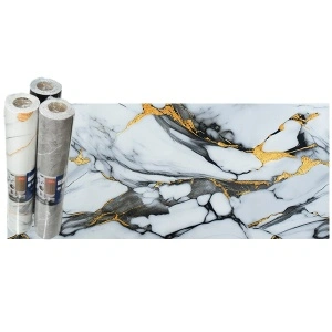 Rola decorativa autoadeziva, 12, 280x60cm, marmura auriu