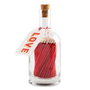 Chibrituri în Sticlă LOVE – 125 buc, 100mm | Cadou Luxury pentru Lumânări