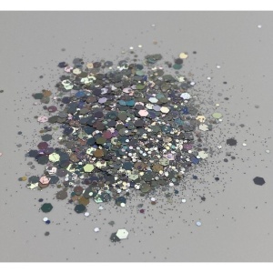 Chunky Glitter Argintiu pentru Wax Melt, Rășină, Tumbler, Nail Art și Decorațiuni, 10gr