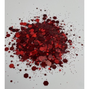 Chunky Glitter Roșu Închis pentru Wax Melt, Rășină, Tumbler, Nail Art și Decorațiuni, 10gr