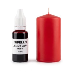 Colorant Lichid pentru Lumânări Roșu 12908-30-16, Dozare Precisă Picătură cu Picătură, 20ml
