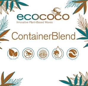 EcoCoco ContainerBlend ceară de cocos 100% naturală pentru lumânări în recipiente și borcan