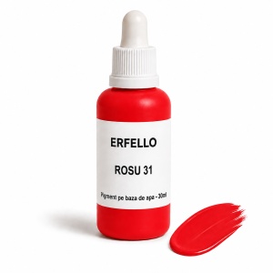 Pigment pe Bază de Apă Roșu 31 – pentru Marmură Lichidă și Praf Ceramic, 30ml