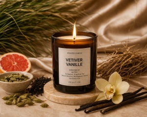 Ulei Parfumat Vetiver Vanille – Aromă lemnos oriental cald unisex | Lumânări, Difuzoare & Săpunuri | Erfello