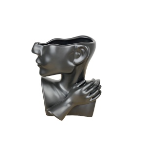 Vază Erello din Ceramică – Stil Modern, Negru