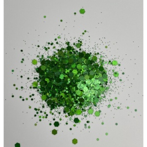 Exemple utilizare chunky glitter verde închis în proiecte handmade