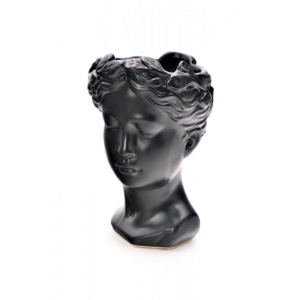 Vază Venus din Ceramică – Stil Modern, Negru, 20 cm
