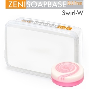 Bază de Săpun Melt & Pour Albă Zenisoap Swirl, Fără SLS, pentru Efecte Marmorate