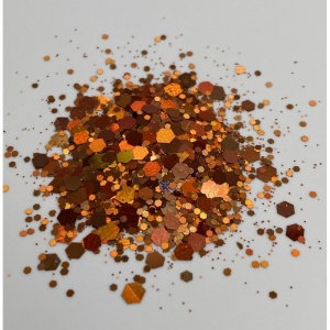 Chunky Glitter Portocaliu pentru Wax Melt, Rășină, Tumbler, Nail Art și Decorațiuni, 10gr