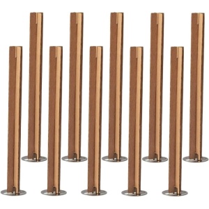 Fitil din Lemn Woodwick Plus cu Suporturi – 10 buc, 4 Lățimi | Made in Germany