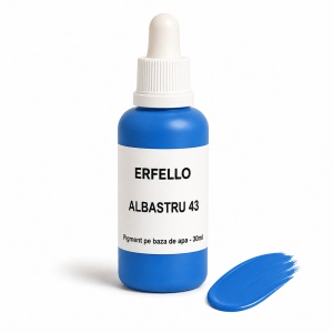 Pigment pe Bază de Apă Albastru 43 – pentru Marmură Lichidă și Praf Ceramic, 30ml