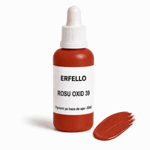 Pigment pe Bază de Apă Roșu Oxid 39 – pentru Marmură Lichidă și Praf Ceramic, 30ml