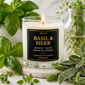 Ulei Parfumat Basil & Herb – Aromă herbal verde natural aromatic | Lumânări, Difuzoare & Săpunuri | Erfello