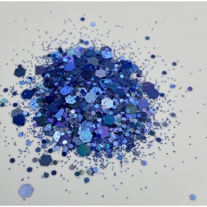 Chunky Glitter Albastru Mediu pentru Wax Melt, Rășină, Tumbler, Nail Art și Decorațiuni, 10gr