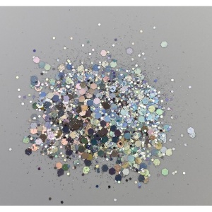 Exemple utilizare chunky glitter argintiu în proiecte handmade
