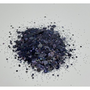 Exemple utilizare chunky glitter gri spațial în proiecte handmade