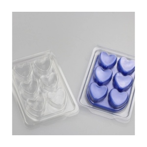 Matriță Clam Shell Wax Melt Inimă, PET Reciclabil pentru Parfumuri de Casă
