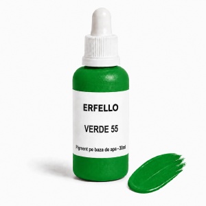 Pigment pe Bază de Apă Verde 55 – pentru Marmură Lichidă și Praf Ceramic, 30ml
